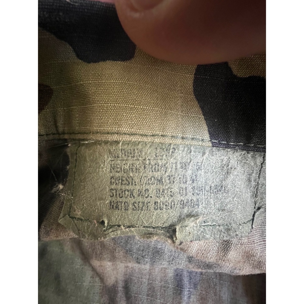 US Army BDU Field Jacket Mens Medium Long Camo Good 101st Airborne Old Ironsides - Picture 4 of 7